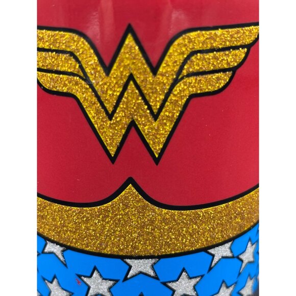 Double sided DC Comics Wonder Women Coffee Tea Mug Cup Glitter - Picture 8 of 8